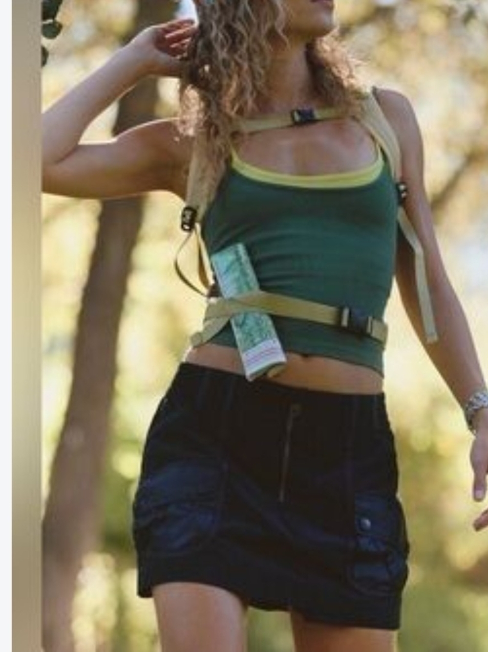 Free People Thru Hiker Skort Movement Women's black Cargo Shorts L